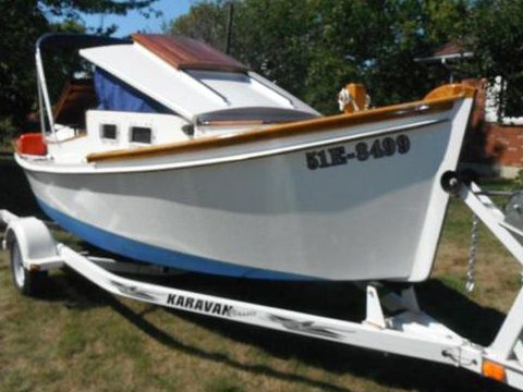 Canal Boat 2003 20' x 7' Okoume Plywood/Resin Power Camp Cruiser/Canal ...
