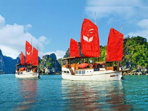 Custom Floating Resort Of 22 Built Vietnamese Junks