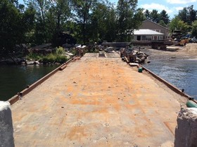 1990 Commercial Boats 60' X 16' X 6' Steel Deck Barge With Ramps. Spud Wells And Spuds