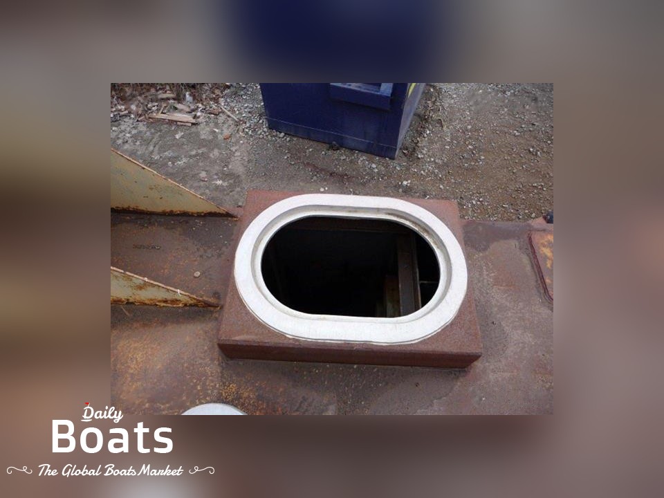 1990 Commercial Boats 60' X 16' X 6' Steel Deck Barge With Ramps. Spud Wells And Spuds for sale