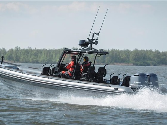 Rigid inflatable boats (rib) with cabin