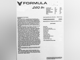 Buy 2003 Formula 260 Bowrider