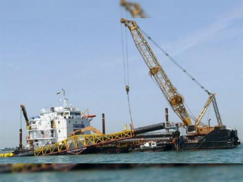  Mpp Self Propelled Pipe Laying Crane Barge (Hss 3256)