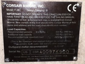 1999 Corsair Marine F28 Ac