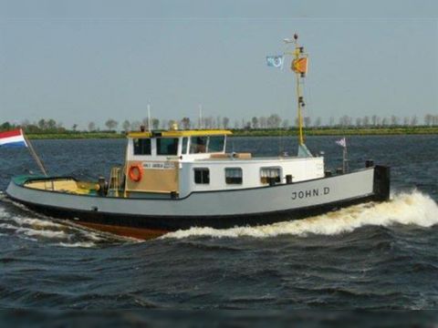 Tugboat With Push Bow Living Ship And Professional Use