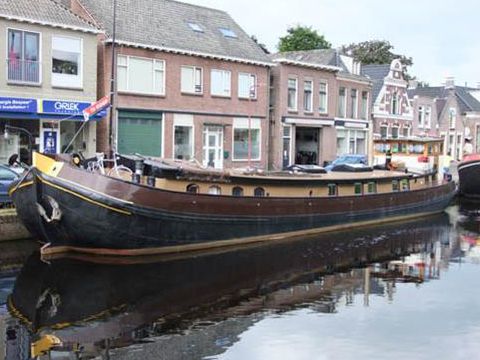  Tjalk.Dutch Barge Living Ship With Mooring