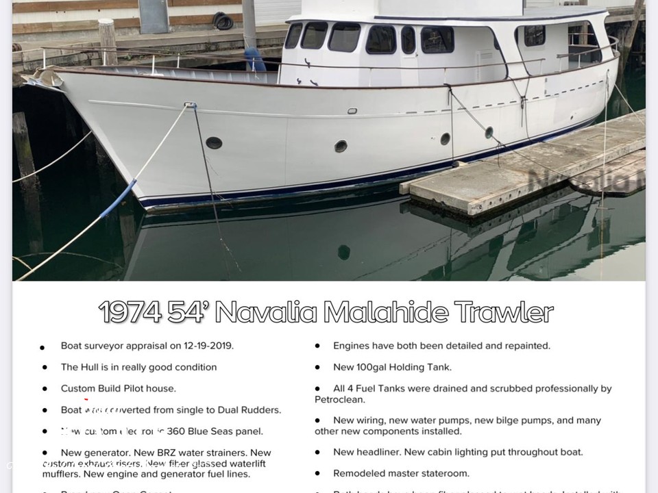 1974 Custom Malahide Trawler