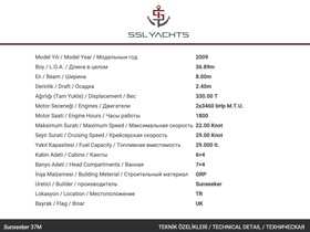 2009 Sunseeker 37M Yacht на продажу