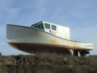  1987 Fibertlass Over Wood Nova Scotia Fishing Boat Hull Nova Scotia Fishing Boat - Without Engine